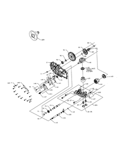 Transmission - Left Hand Lower Diagram and Parts List for Z-FORCEPRO48-KH 53BH3AGN050-22HP Cub Cadet Lawn Tractor